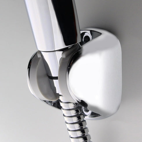 YOO.MEE On Wall Mount Shower Bracket for Handheld Shower Head, Height Adjustable Holder - Chrome