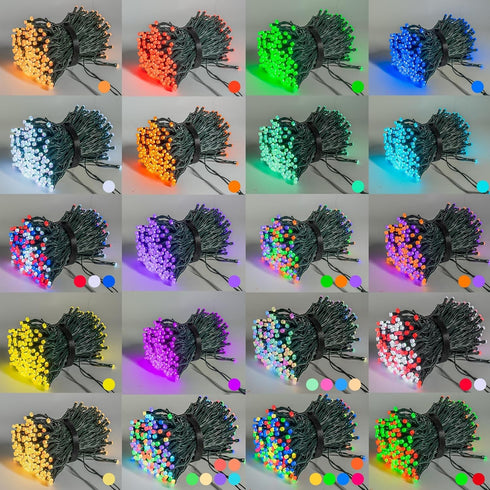 98FT 300 Dazzle Bright Smart Christmas String Lights, LED RGB Color Changing String Lights with Remote & App