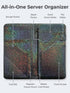 Mymazn Holographic Glitter Server Book for Waitress - Magnetic Cash Pocket & Zipper Pouch - Guest Check & Money