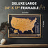 Scratch Off Map of United States, 24" x 17" Frameable USA Scratch Map with National Parks and Vibrant Colors