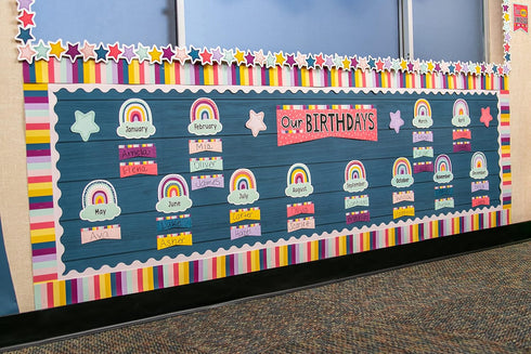 Teacher Created Resources Oh Happy Day Our Birthdays Mini Bulletin Board Set, 53 Piece Set (TCR9025)