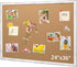 Board2by Cork Board Bulletin Board 24 x 36, White Wood Framed, Large Wall Mounted Notice Pin Board