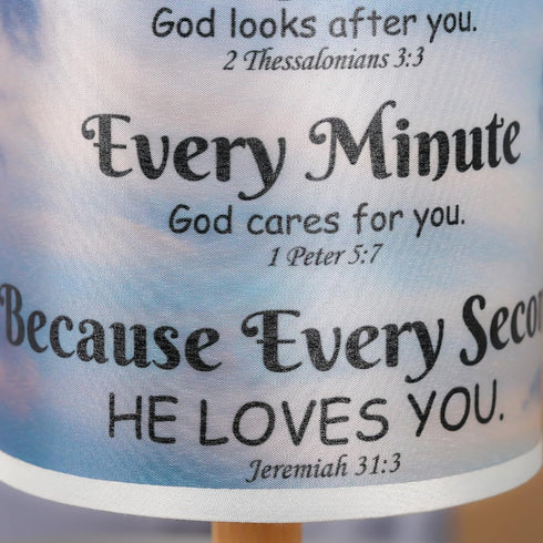 WSYEAR Bible Verse Table Lamp with Inspirational Thoughts and Christian Religious Gifts for Women Men Christmas Easter
