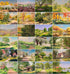 Vintage PostCards 24 pcs Country Garden Landscapes Rural Pastoral Vintage Painting by PIXILUV