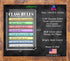 Class Rules Poster Laminated - Size 14x19.5 in. Educational Classroom Decorations for Back To School