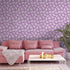 Purple Butterfly Floral Wallpaper - Peel and Stick Violet Flower Removable DIY Contact Paper for Decorative Walls