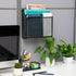 Mind Reader Vertical File Storage, Desktop Organizer, Wall Mount, Office, Metal Mesh, 12.5" L x 3.75" W x 11.5" H, Black