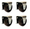 Set of 4 American Bolt and Screw 2 Inch Low Profile Trundle Casters Wheels for Cabinet Roll Out Bed