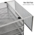 Mind Reader Desktop Organizer, File Storage, Paper Tray, Metal Mesh, 16.75"L x 9.15"W x 6"H, Silver
