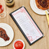 10 4.5 11 Inches (4 8 Ziliny Pcs x Transparent Restaurant Menu Holders Clear Menu Covers with Metal Corners Black