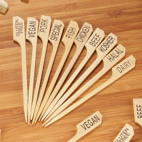 3.5" (8.9cm) 300 BambooMN Dairy Marker Bamboo Paddle Pick - - Units