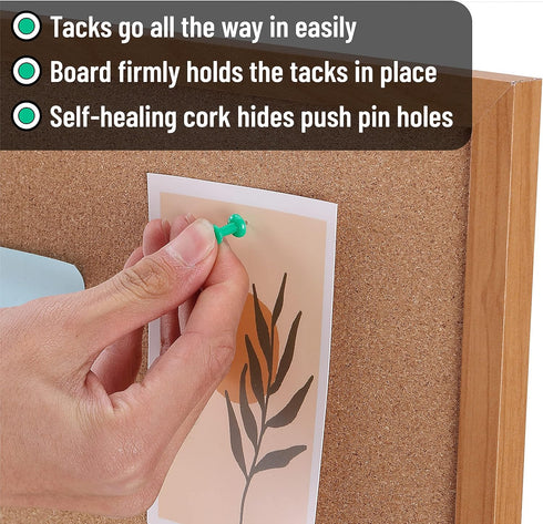 Mr. Pen Cork Board, 24”x36”, Framed Push Pin Board for Walls, Office Bulletin Board