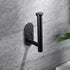 YIGII Adhesive Toilet Paper Holder, Self Adhesive Black Wall Mount Roll Holder for Bathroom & Kitchen