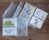 Funcoo Set of 4 Zipper Pocket Refill Pack, Plastic Clear Inserts Pouch for Travelers Notebook (Passport Size)