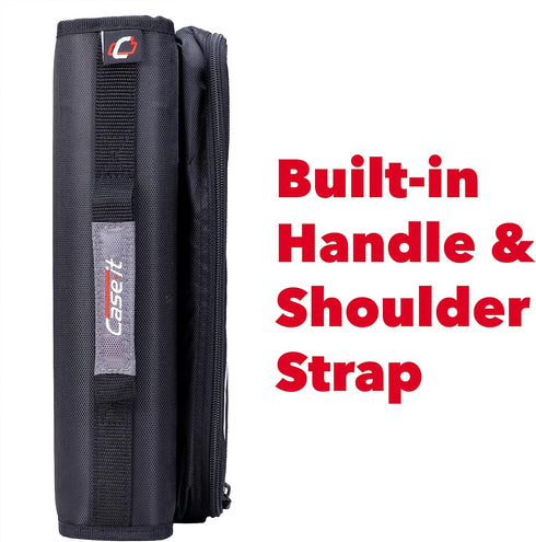 Case-it The Universal Zipper Binder, 2 Inch O-Rings, Holds up to 13 Inch Laptop/Tablet, Magenta LT-007