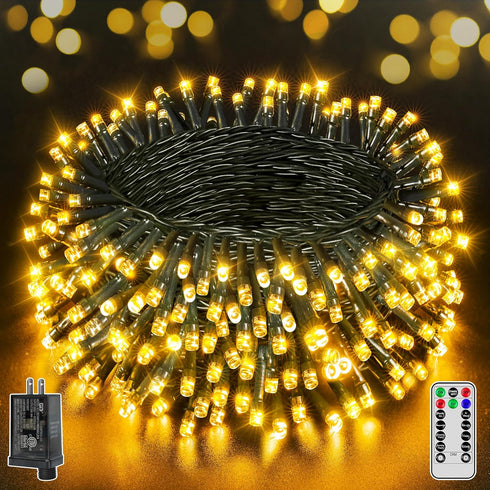 BrightChristmas 500 LED 164 FT Christmas Lights, Waterproof Outdoor String Lights with