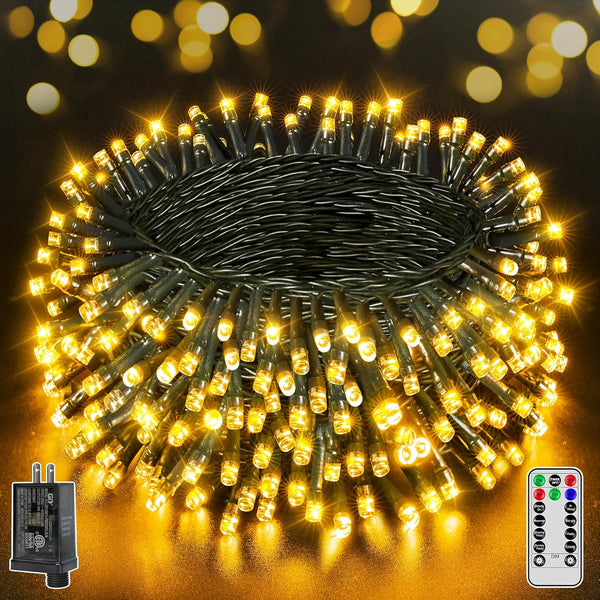 BrightChristmas 500 LED 164 FT Christmas Lights, Waterproof Outdoor String Lights with