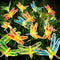 Solar Dragonfly Fairy Lights, 2 Pack Outdoor Garden Decor, Newest Solar Swinging Firefly Animal Lights for Lawn