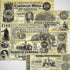 Historical Documents Set: 25 (Set Set Confederate Currency Replica Notes A, B, C, & D) - Civil War Era Currency Replica