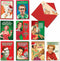 NobleWorks Variety Pack of 10 Christmas Greeting Cards with Envelopes, Adult Cartoon Humor Holiday Assortment - Naughty