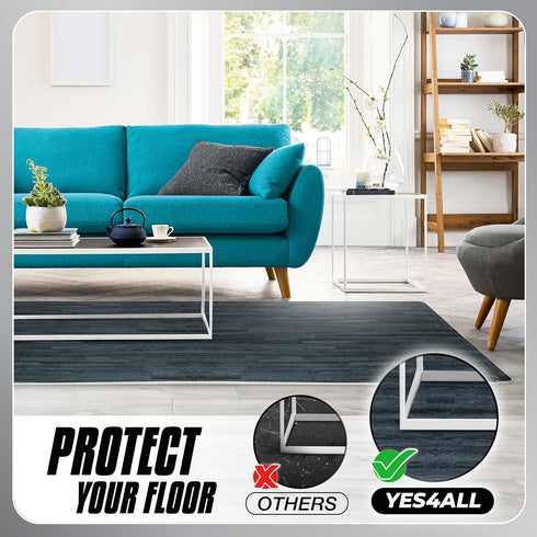 Yes4All 48SQ.FT Wood Grain Puzzle Exercise Mat, EVA Interlocking Foam Floor Tiles with Border for Home Flooring