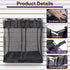 Large Mesh Slatwall Baskets 2 Sets, 16x16x12 Inch with 4 Hooks, 48L Mounted Hanging Baskets for Shop Garage Gym