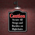 15"x18" Caution Secure All Strap Buckle Highchairs Red BLACK Aluminum Composite Sign