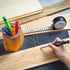 Hiboom 5 Pcs Mechanical Carpenter Pencil with 30 Pcs Refills, Needle Nose Tip Hole Marker for Woodworking