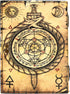 TUZECH Book of Spells Leather Bound Journal, Deckle Edge Paper, Grimoire Printed Diary, Spiral Gothic Notebook
