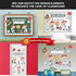 Decorably 36 Pcs Baseball Bulletin Board Decorations Set with Borders, Cutouts, and Poster Board for Classroom Decor