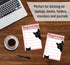 Funny Black Cat Lover Small Sticky Notes, Pink | Things to Do Today | Humor Notebook Notepad for Women Gift | 50 Pages