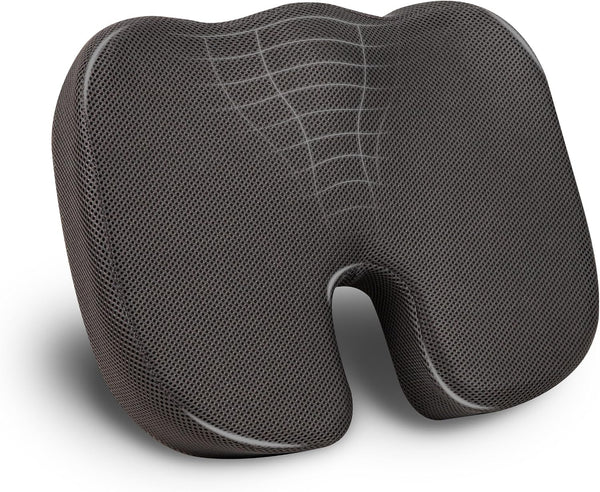Mind Reader Memory Foam Seat Cushion with Air-Cloud Technology, Sciatica, Coccyx &