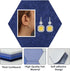 Vienrose Hexagon Felt Bulletin Board, Self Adhesive Pin Board with 35 Push Pins, Blue Series 12 Pack