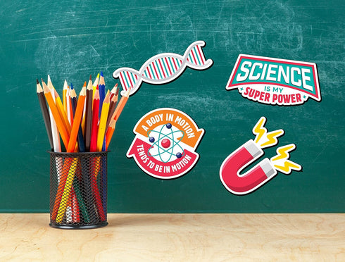 Laminated Science Classroom Bulletin Board Decorations, 25 pcs Printed Both Sides