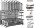 Marbrasse Desk Organizers, 4-Tier Mesh File Organizer with 5 Vertical File Holders and 2 Pen Holders
