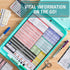 Tribe RN Ultimate Nursing Clipboard Set - 6 Color-Coded Clinical Reference Sheets - Water-Resistant & Durable (Mint)