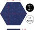 Vienrose Hexagon Felt Bulletin Board, Self Adhesive Pin Board with 35 Push Pins, Blue Series 12 Pack