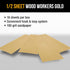 Dura-Gold Premium 1/2 Sheet Gold Sandpaper Sheets, 100 Grit (Box of 16) for Woodworking and Auto Paint