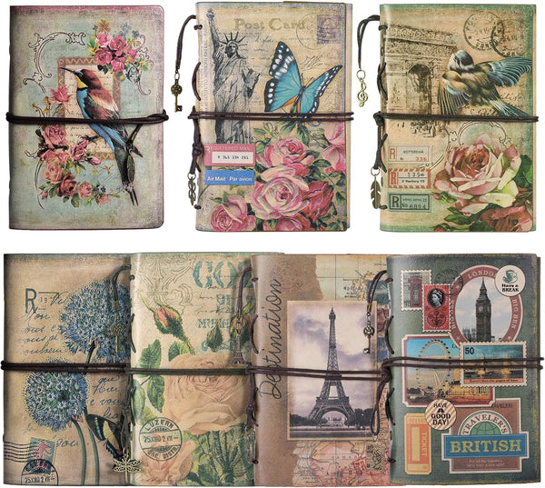 Leather Journal, 7 Pack Journals Notebooks Bulk, Refillable Journals for Writing, 180 Pages, 7 x 5 inches