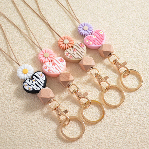 Lantintop Teacher Lanyard, Silicone Breakaway ID Badge Holder Charm for Back to School