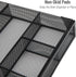 Mind Reader Metal Mesh Drawer Organizer, Set of 2, Utensil Organizer for Office, Kitchen, 15" L x 12" W x 2.25" H, Black