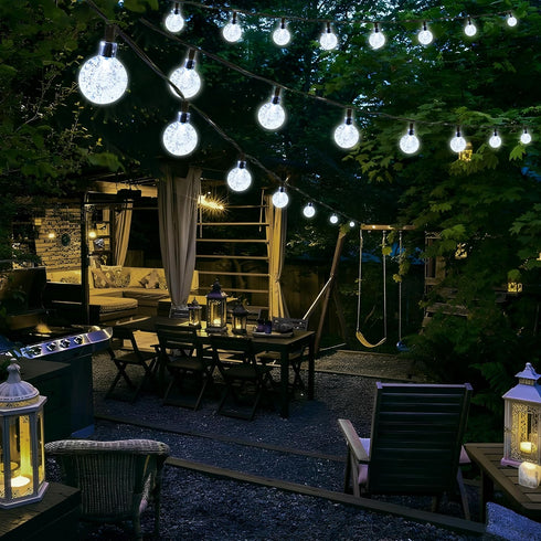 65FT 100LED 8 Joomer Solar String Lights Outdoor, Globe String Lights Lighting Modes, Waterproof Solar Powered Patio