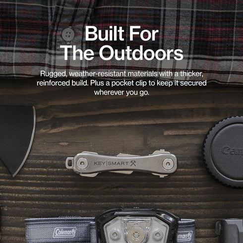 14 KeySmart Rugged - Multitool Key Holder for Keychain w/Bottle Opener and Pocket Clip, Organizer for Keys, EDC