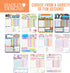 Magnetic Chore Chart for Kids - Good Behavior Dry Erase Daily & Weekly Responsibility List, Dinosaur Design