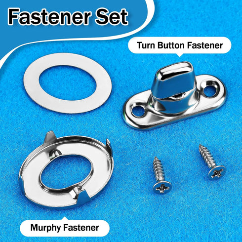 10 Sets Marine Grade Twist Lock Fasteners - Turn Button Eyelet and Stud with Mounting Screws for Canvas Marine