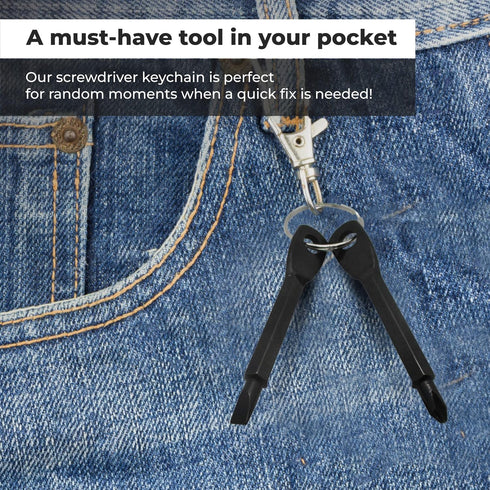 Mini Screwdriver Set, Pack of 2 Tiny Precision Flat Head & Phillips Portable Repair Tool