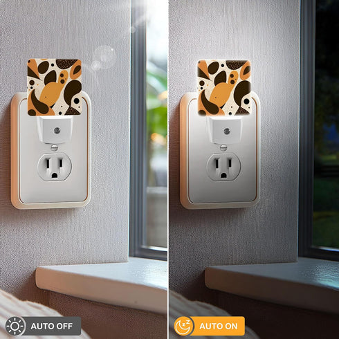 Jahiona White,0.5W LED Night Light Lamp with Smart Sensor Dusk to Dawn Sensor,Drops-Like Shapes Spots Pattern Night
