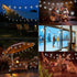 50FT 16Pcs S14 Bulb(1 Spare),4 Bulb LED Outdoor String Lights, Patio Lights with Shatterproof Lighting Mode
