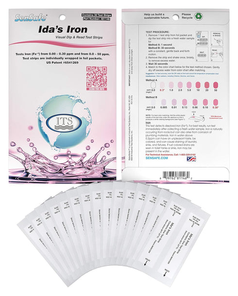 Industrial Test Systems 481146 Sensafe Iron Water Test Strips, 30 Pack