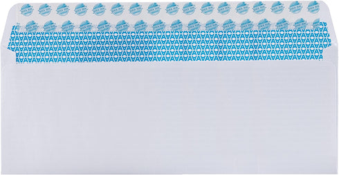 EnveGuard #10 Security Tinted Self-Seal Envelopes, No Window, 4-1/8 x 9-1/2 Inches, White, 100 Count